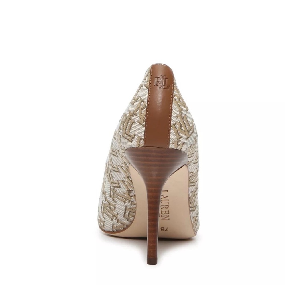 RALPH LAUREN Women's Brown and Cream Pumps - Picture 5 of 17